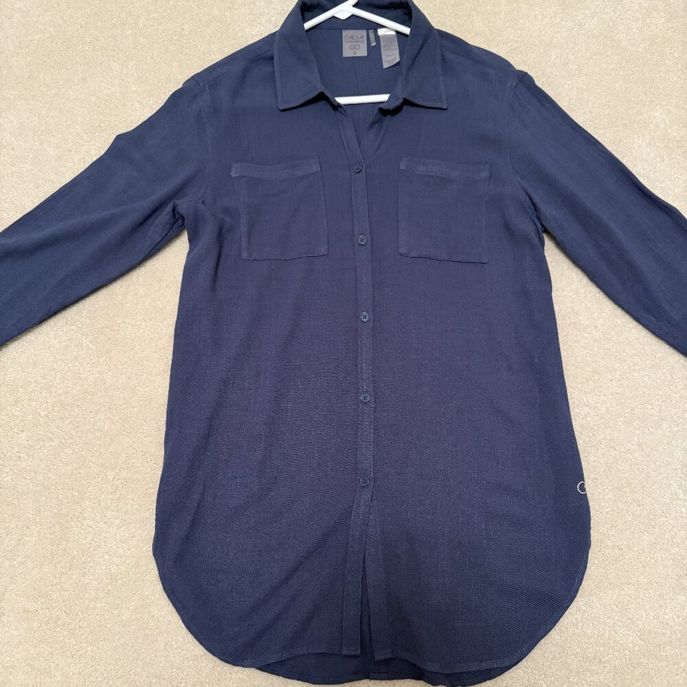 Calia dusty blue long sleeve shirt, size small ladies - Picture 2 of 6
